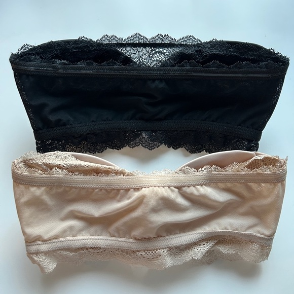 SPANX 2 Pack Elegant Cream and Black Lace Bandeau Size S/P - Picture 10 of 11